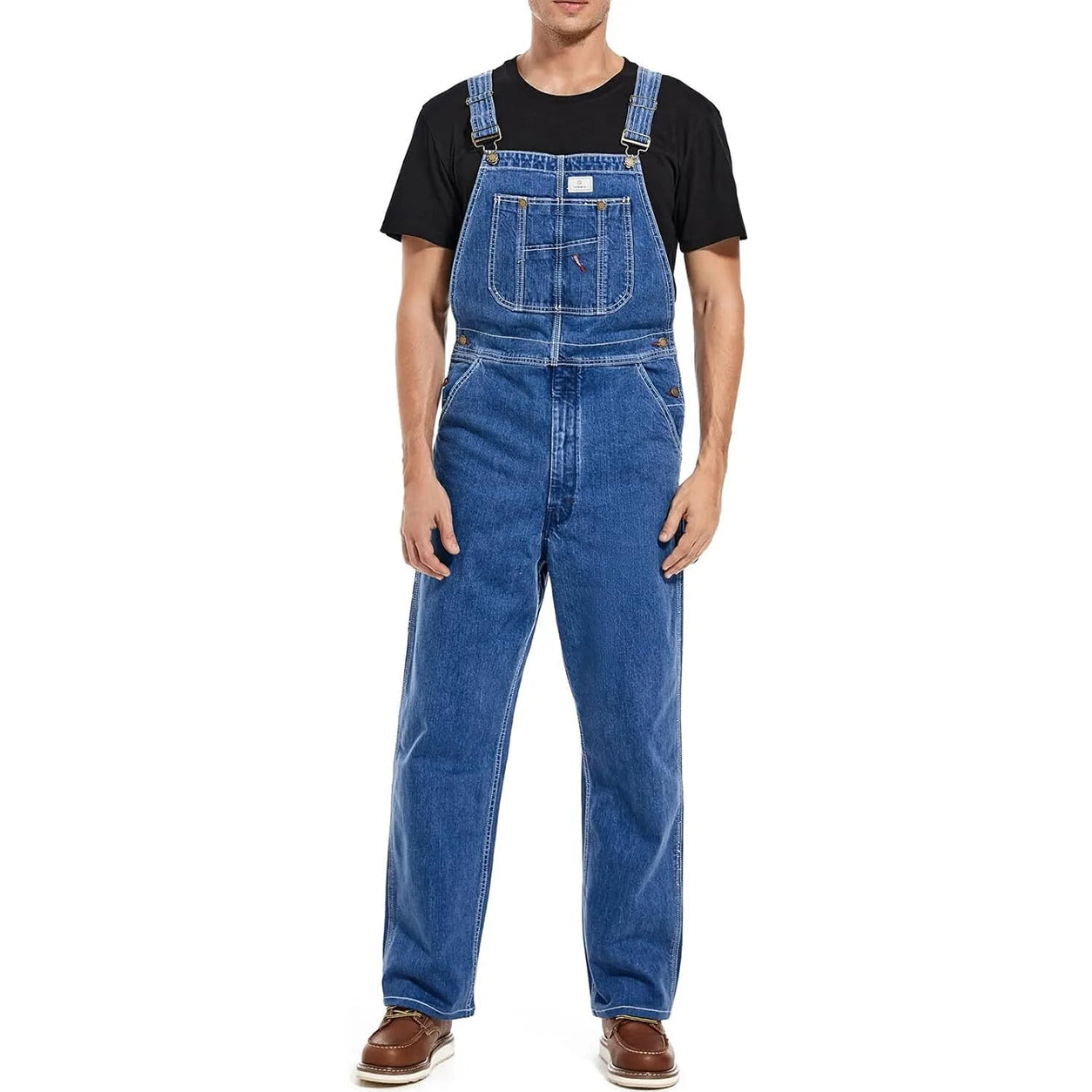 🔥Last Day Promotion🔥Men's Denim Bib Overalls, Workwear with Adjustable Straps and Convenient Tool Pockets