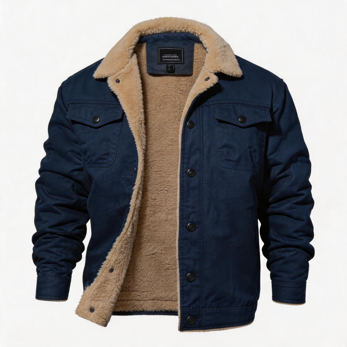 🔥 BESTSELLER | 6PCS $24.63 | Men's Sherpa-Lined Cotton Trucker Jacket
