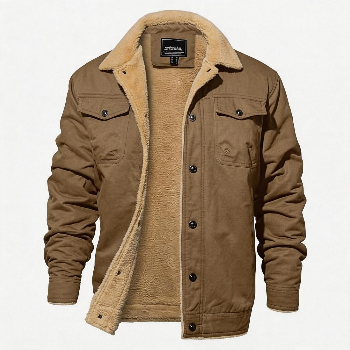 🔥 BESTSELLER | 6PCS $24.63 | Men's Sherpa-Lined Cotton Trucker Jacket