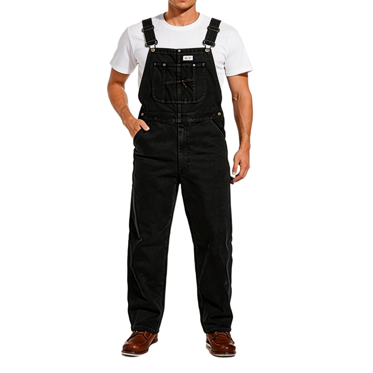 🔥Last Day Promotion🔥Men's Denim Bib Overalls,  Workwear with Adjustable Straps and Convenient Tool Pockets